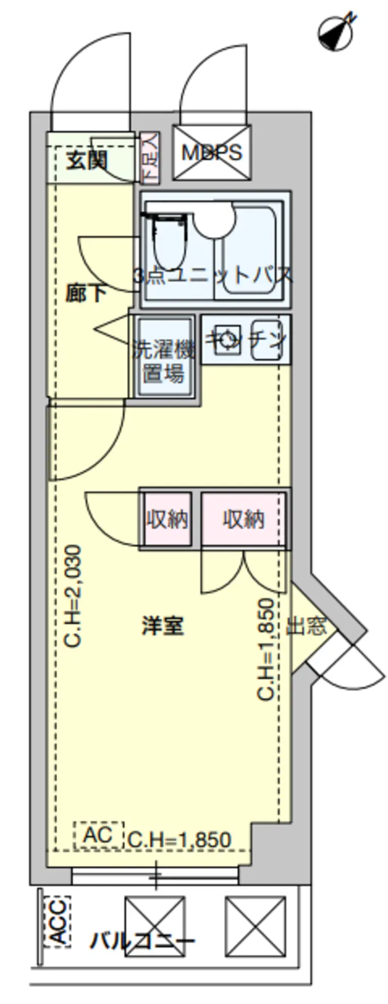 1Rの間取り図